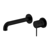 MECCA WALL BASIN/BATH MIXER SEPARETE BACK PLATE 185MM MATTE BLACK
