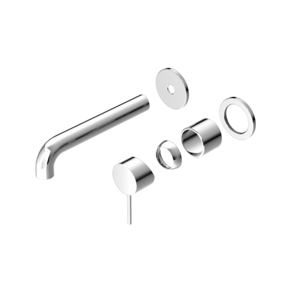 MECCA WALL BASIN/BATH MIXER SEPARETE BACK PLATE 230MM TRIM KITS ONLY CHROME