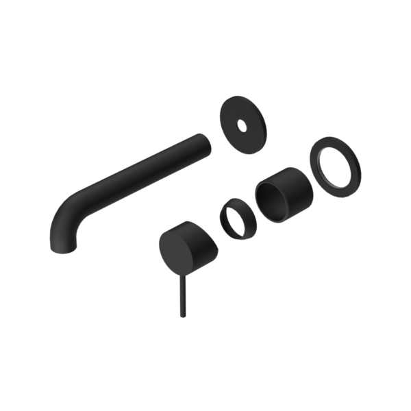 MECCA WALL BASIN/BATH MIXER SEPARATE BACK PLATE 260MM TRIM KITS ONLY MATTE BLACK