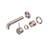 MECCA WALL BASIN/BATH MIXER SEPARETE BACK PLATE HANDLE UP 185MM TRIM KITS ONLY BRUSHED BRONZE