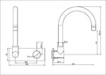 MECCA WALL BASIN/BATH MIXER SWIVEL SPOUT HANDLE UP TRIM KITS ONLY MATTE BLACK