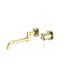 MECCA WALL BASIN/BATH MIXER SWIVEL SPOUT 225MM BRUSHED GOLD