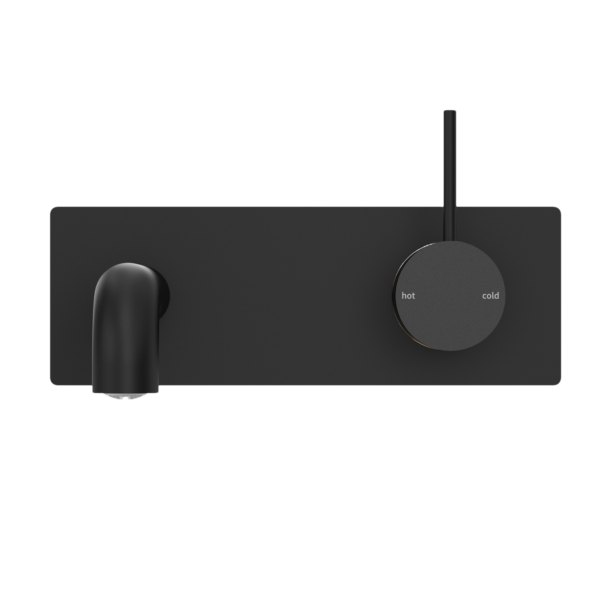 MECCA WALL BASIN/BATH MIXER HANDLE UP 230MM MATTE BLACK