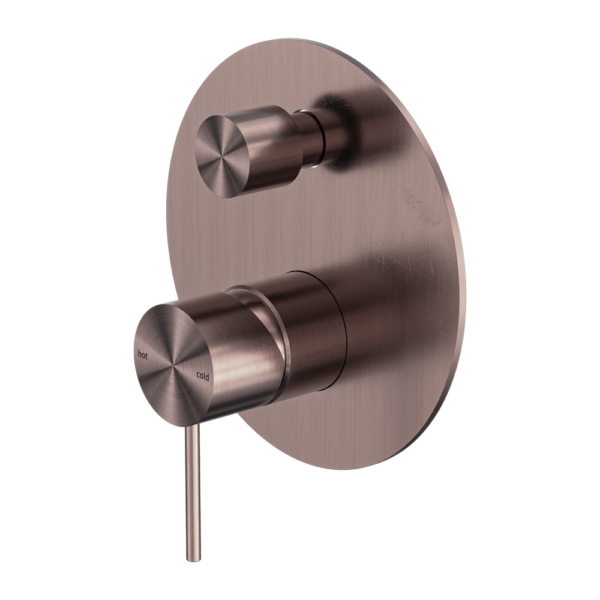 MECCA SHOWER MIXER WITH DIVERTOR BRUSHED BRONZE