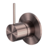 MECCA SHOWER MIXER HANDLE UP 80MM PLATE BRUSHED BRONZE