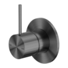 MECCA SHOWER MIXER HANDLE UP 80MM PLATE GUN METAL