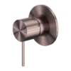 MECCA SHOWER MIXER 80MM PLATE BRUSHED BRONZE