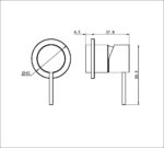 MECCA SHOWER MIXER 80MM PLATE BRUSHED BRONZE