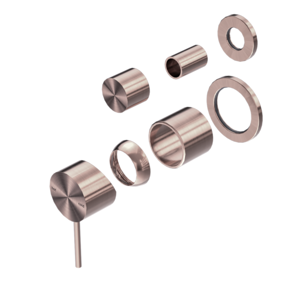 MECCA SHOWER MIXER WITH DIVERTOR SEPARATE BACK PLATE TRIM KITS ONLY BRUSHED BRONZE