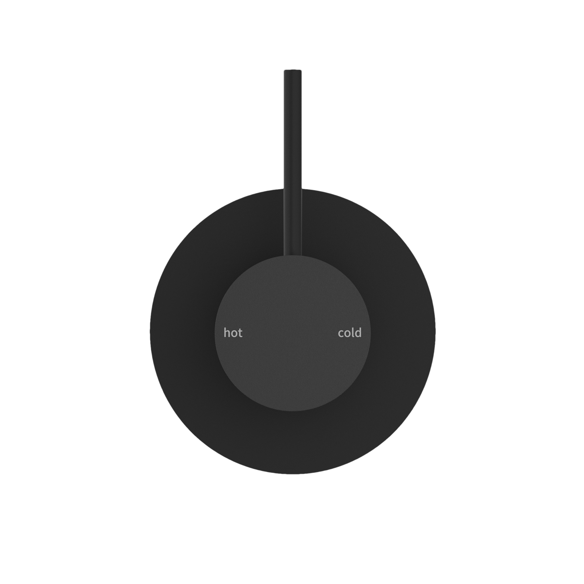 MECCA SHOWER MIXER HANDLE UP 80MM PLATE MATTE BLACK