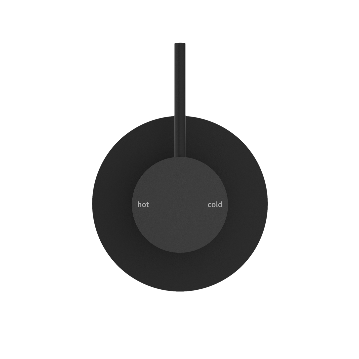 MECCA SHOWER MIXER HANDLE UP 80MM PLATE MATTE BLACK