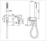 MECCA SHOWER MIXER DIVERTOR SYSTEM TRIM KITS ONLY MATTE BLACK
