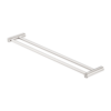 NEW MECCA DOUBLE TOWEL RAIL 800MM BRUSHED NICKEL