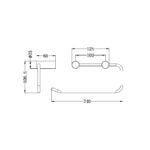 NEW MECCA HAND TOWEL RAIL MATTE BLACK