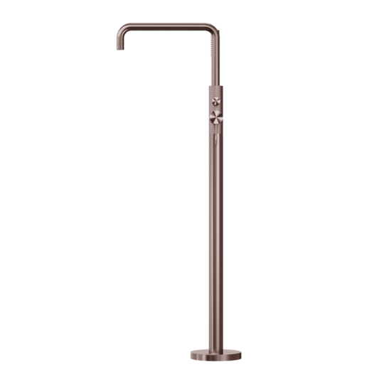OPAL FREESTANDING BATH MIXER WITH HAND SHOWER BRUSHED BRONZE