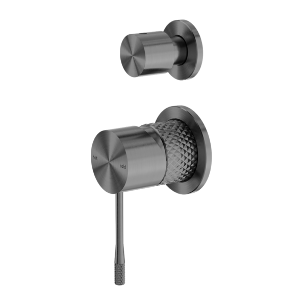OPAL SHOWER MIXER WITH DIVERTOR SEPARATE PLATE GRAPHITE