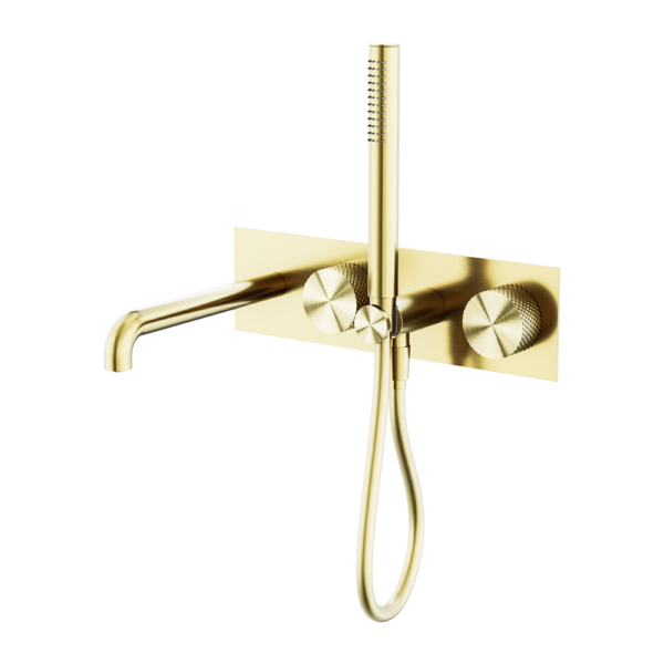 OPAL PROGRESSIVE SHOWER SYSTEM WITH SPOUT 250MM TRIM KITS ONLY BRUSHED GOLD