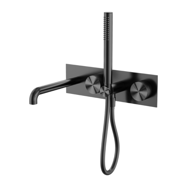 OPAL PROGRESSIVE SHOWER SYSTEM WITH SPOUT 230MM TRIM KITS ONLY GRAPHITE