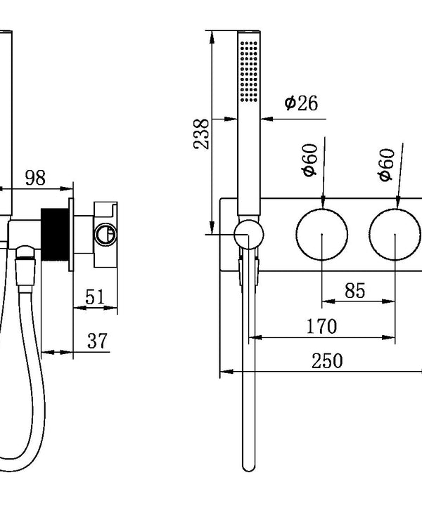 OPAL PROGRESSIVE SHOWER SYSTEM GRAPHITE