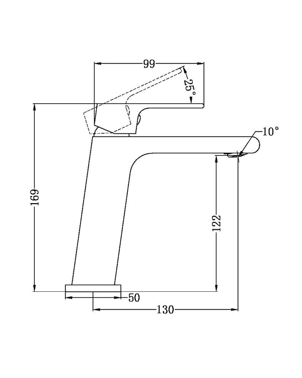 BIANCA BASIN MIXER GUN METAL