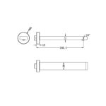 BIANCA FIXED BASIN/BATH SPOUT ONLY 240MM MATTE BLACK