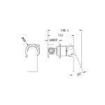 BIANCA SHOWER MIXER 60MM PLATE GUN METAL