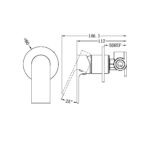 BIANCA SHOWER MIXER 80MM PLATE BRUSHED GOLD