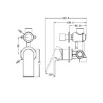 BIANCA SHOWER MIXER WITH DIVERTOR SEPARATE BACK PLATE BRUSHED NICKEL