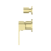 BIANCA SHOWER MIXER WITH DIVERTOR SEPARATE BACK PLATE BRUSHED GOLD