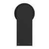 BIANCA SHOWER MIXER 80MM PLATE MATTE BLACK