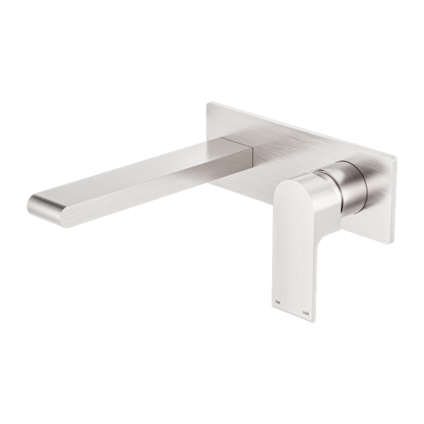 BIANCA WALL BASIN/BATH MIXER 187MM BRUSHED NICKEL