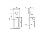 BIANCA SHOWER MIXER WITH DIVERTOR TRIM KITS ONLY BRUSHED GOLD