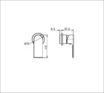 BIANCA SHOWER MIXER 80MM PLATE GUN METAL