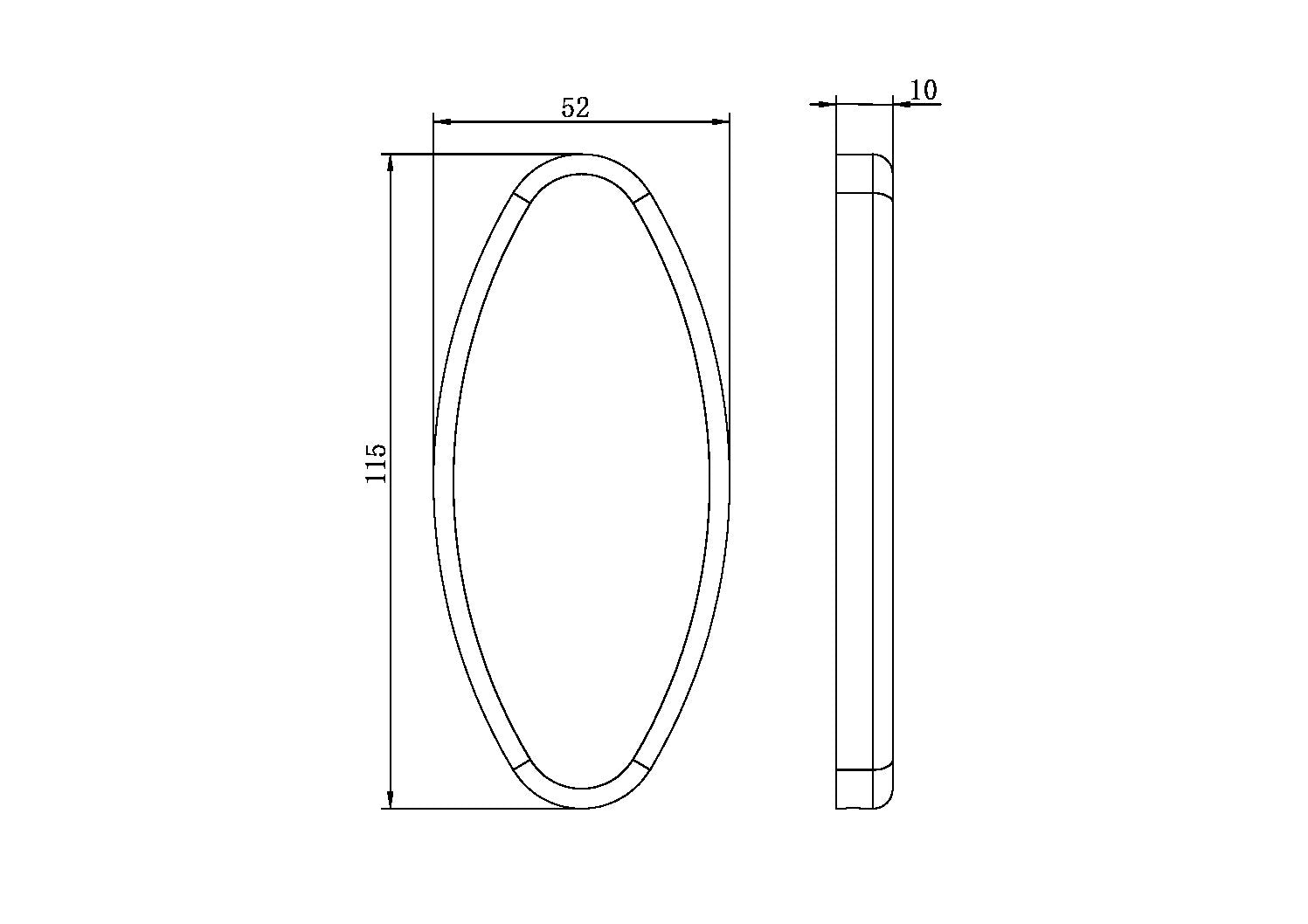 BACKREST REMOVEABLE WALL COVER PLATE MATTE BLACK