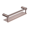 MECCA CARE 25MM GRAB RAIL WITH SHELF 300MM BRUSHED BRONZE