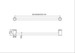 MECCA CARE 25MM GRAB RAIL 450MM BRUSHED BRONZE
