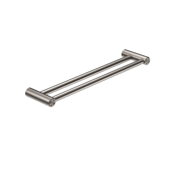 MECCA CARE 25MM DOUBLE TOWEL GRAB RAIL 900MM BRUSHED NICKEL