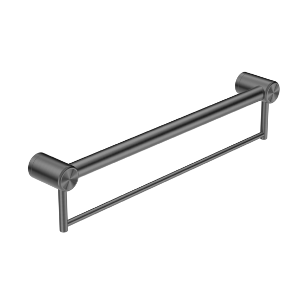 MECCA CARE 32MM GRAB RAIL WITH TOWEL HOLDER 900MM GUN METAL