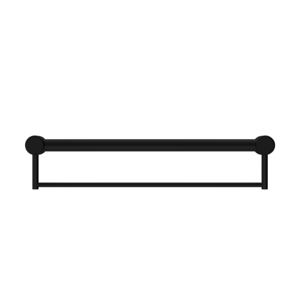 MECCA CARE 32MM GRAB RAIL WITH TOWEL HOLDER 300MM MATTE BLACK