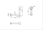 MECCA CARE ADD ON TOILET ROLL HOLDER GUN METAL