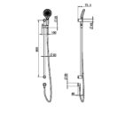 MECCA CARE 25MM GRAB RAIL AND ADJUSTABLE SHOWER RAIL SET 900MM BRUSHED NICKEL