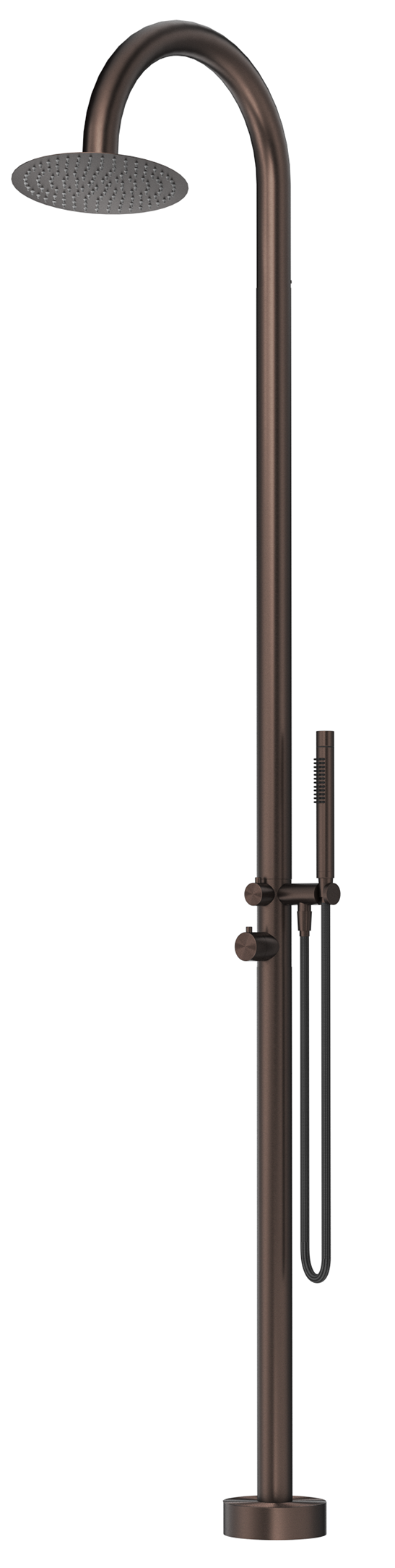 Mica Gooseneck Freestanding Outdoor Shower Dusk Bronze