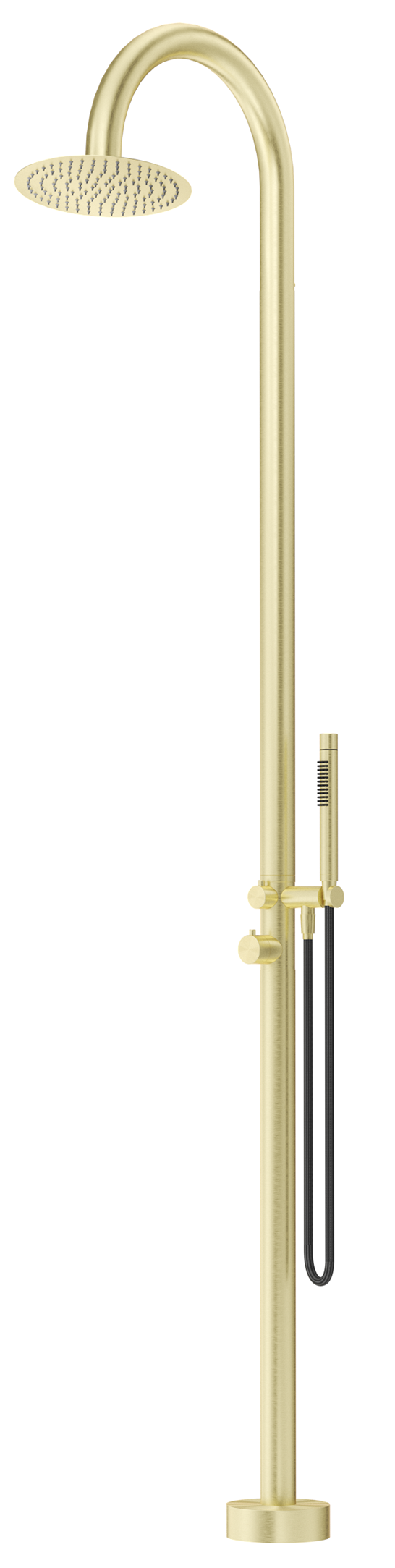 Mica Gooseneck Freestanding Outdoor Shower French Gold
