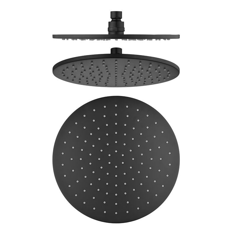 250mm Black Shower Head