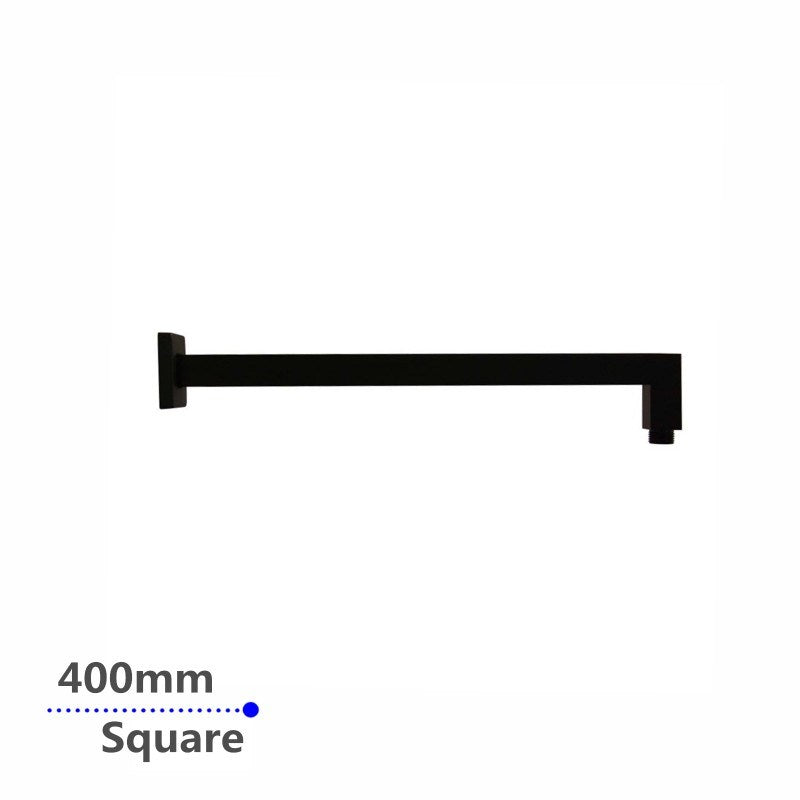 400mm Black Wall Shower Arm
