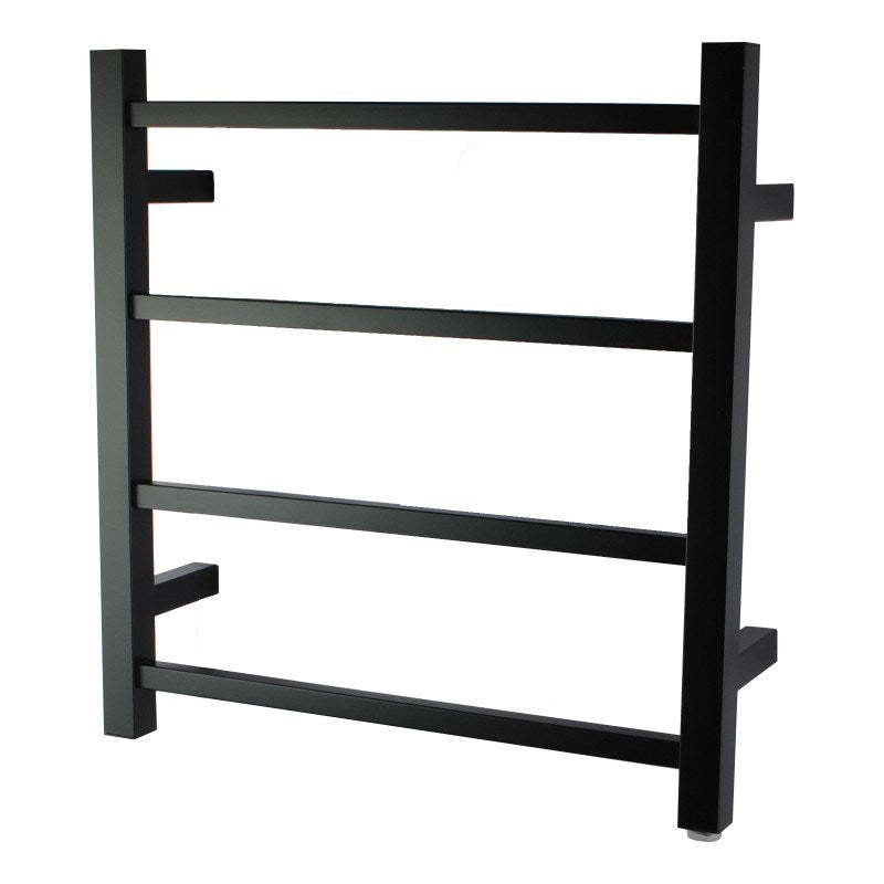 Black Heated Towel Rack 4 Bars