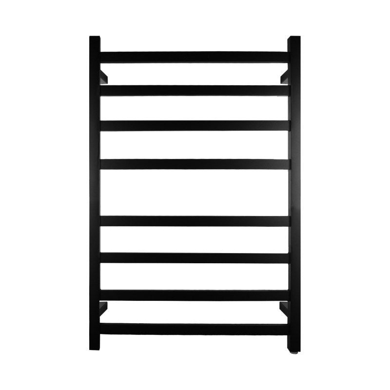 Black Heated Towel Rack 8 Bars