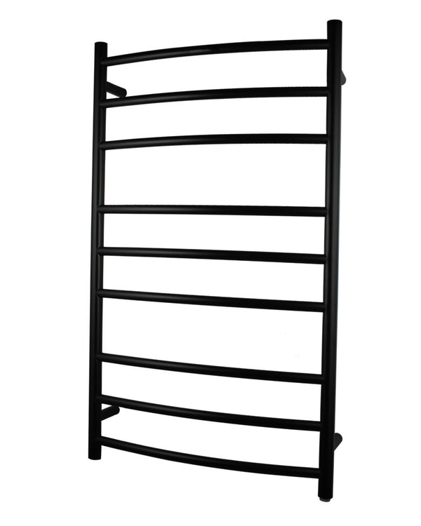 Black Heated Towel Rack 9 Bars