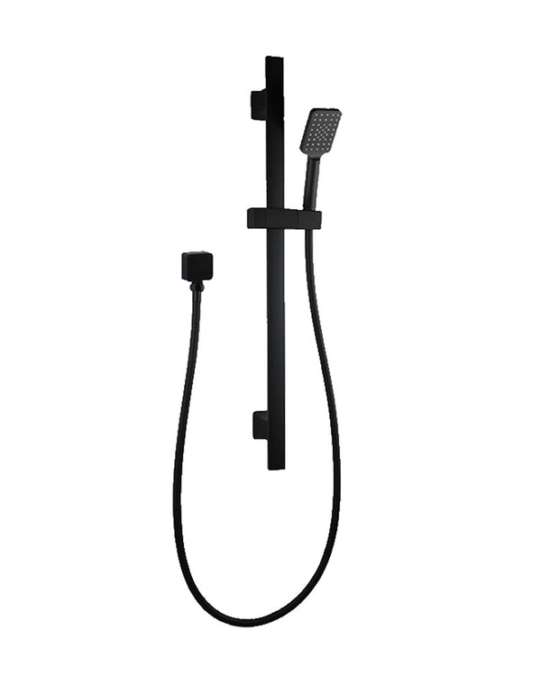Black Shower Rail with Handheld Shower