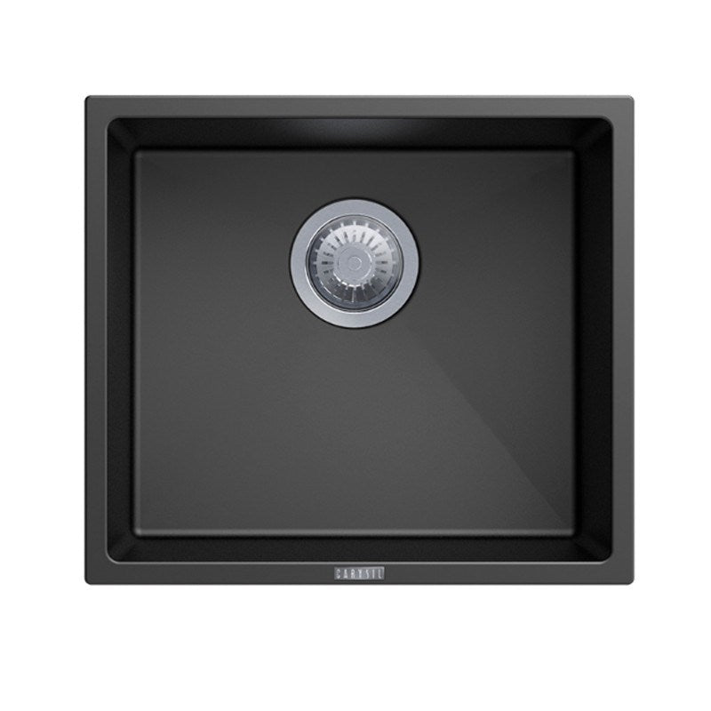 457x406mm Black Carysil Granite Single Bowl Kitchen Sink